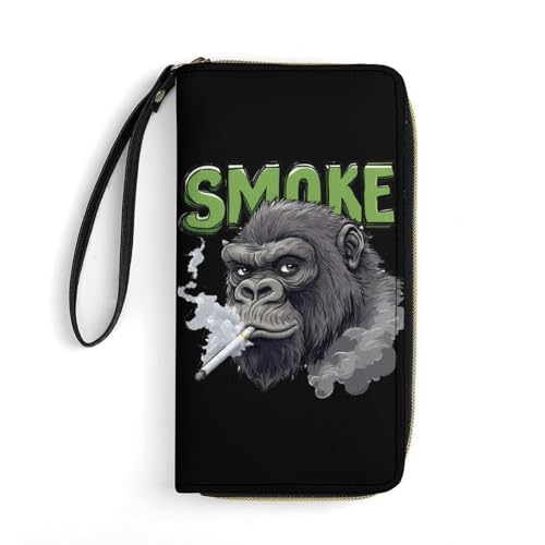 Gorilla Smoker Wallet PU Leather Card & Coin Pouch