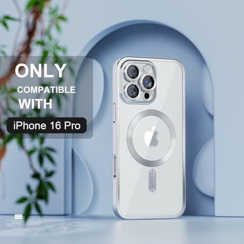Image of Misea Magnetic for iPhone 16 Pro Case Compatible with MagSafe Silver