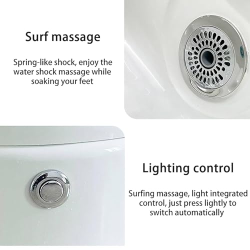 Spa de pies acrílico con masaje y temperatura ajustable miniatura 7