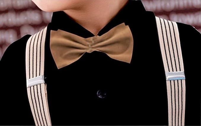 Image of SAGAR IMPEX Boys Cotton Blend Solid Full Sleeves Shirt and Pant Set with Suspender and Bow Tie | Clothing Set for Boys