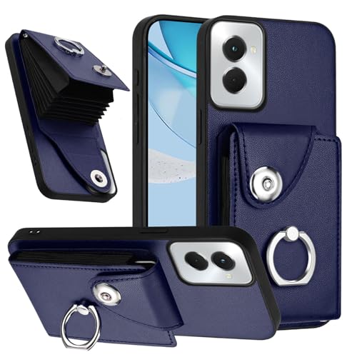 Protection Moto G Power 5G 2024 intégrale anti-chute avec porte-carte bleu YBK