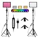 EMART 2er Set RGB Video Licht mit dimmbarer Farbtemperatur 5500K