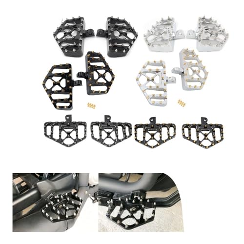 Cale pied moto plat large, pédales custom pour moto chopper et touring 88