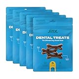 Jinx Dental Chews for Small Dogs, All Natural, Deep-grooved for Teeth Cleaning & Tartar Control, Peppermint Oil for Fresh Breath, 8.8oz, 5 Pack