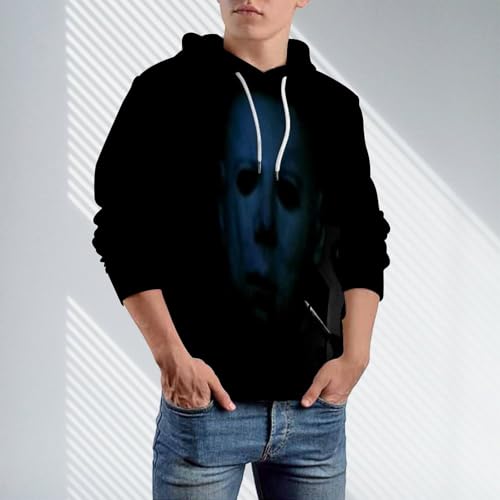 ZHANGXM Adult Sweater Sweatshirts Halloween Michael Myerss Long Sleeve Pullover Sweatshirt Casual Outfits Fall Clothes4