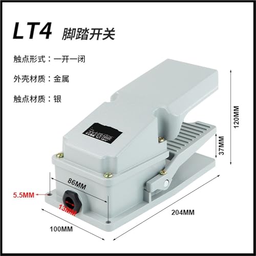 Interruptor de pedal YDT1-15 y modelo LT4 industrial de control con un pedal 2