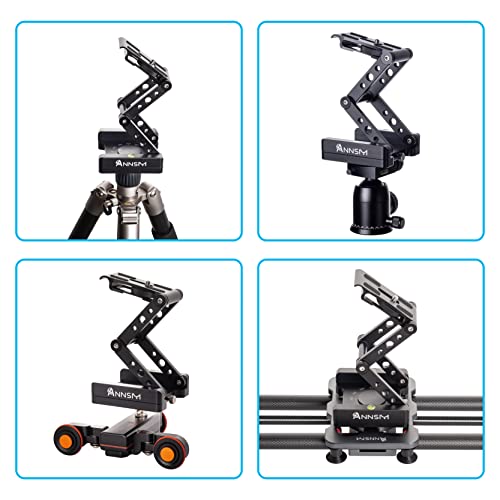 Annsm Z Flex Tilt Head Camera Tripod Mount Foldable W-Shaped 360° Panoramic Rotatable With Calibration Scales 1/4” Screw Thread Standard Quick Release Plate For Dslr Cameras Canon Sony Nikon Pentax #TOP1