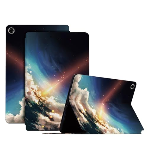 Genérico DayQiQiPu Funda para Huawei MediaPad M5 (8,4 Pulgadas, Modelo: SHT-AL09/SHT-W09) Serie Star River Patrón PU cuer, Carcasa Tableta Flip de Soporte ultradelgada con Auto Reposo/Activación,08