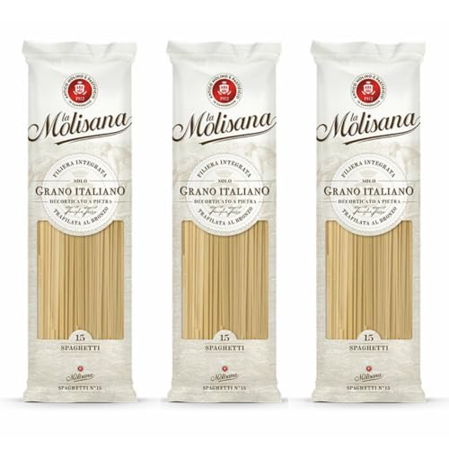 La Molisana Spaghettoni Bronzed No.15 Premium Italian Dried Pasta 3 × 500g Pack SlowDried BronzeCut Authentic Durum Wheat