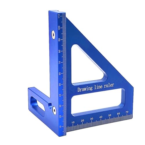 Escuadra de aluminio para carpintería 45/90 grados miniatura 1