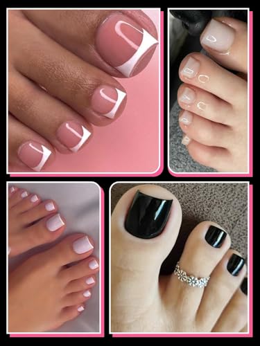 EBANKU Poly Gel Toenail Kit, Toe Dual Nail Forms Reusable Poly Gel Nail Kit for Toe Nail Extension Gel Press on Toe Nail Tips Poly Gel Toenail Forms for Women Pedicure Tools, 120PCS, 12 Sizes