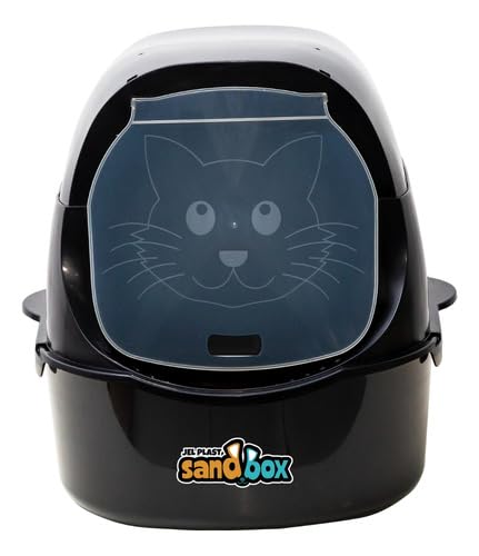 Caixa de Areia Banheiro Grande Furba Sandbox Fechada Para Gatos Preto