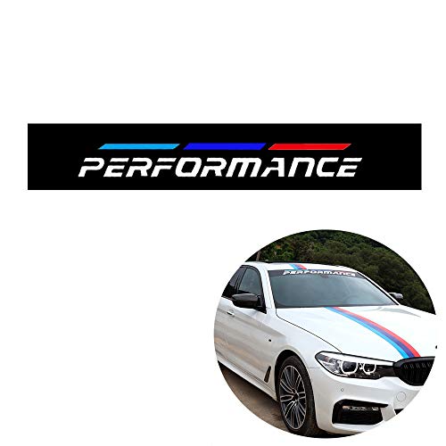 55.1" x 35.2" M Performance Car Reflective Vinyl Sticker, Cool Graffiti Sign Stickers Vehicle Accessories, Windshield Car Decal Fade-Resistant Waterproof Decorative Text Front Rear Windshield Windo