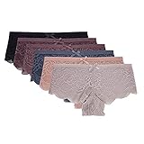 René Rofé Lingerie Women's 6 Pack Lace Hipsters (Basic Pack, Medium)