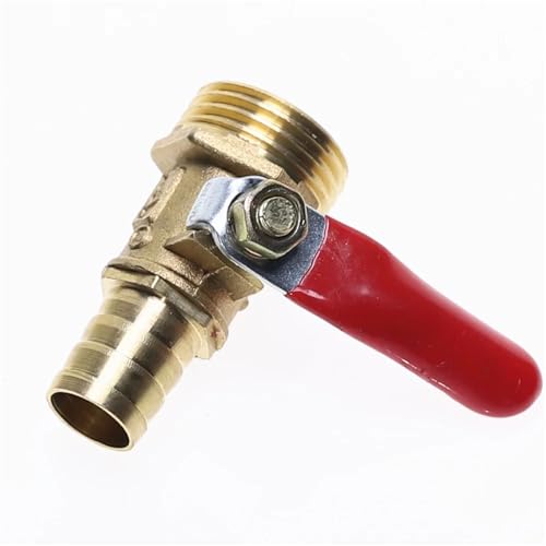 Válvula de bola de 8mm para manguera que elimina fugas en roscas macho de 1/4 6