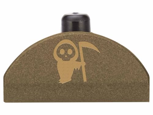 NDZ Performance Grip Plug for Glock Gen 4-5 – Heavyweight Brass – Fits G17 G19 G22 G23 G31 G34 G45 G47 – Cerakote Burnt Bronze Finish, Grim Reaper Baby – Made in USA