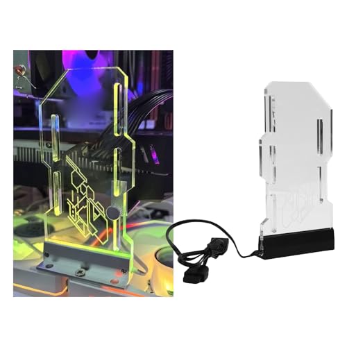 Soporte ajustable para GPU con iluminación ARGB y altura variable miniatura 3