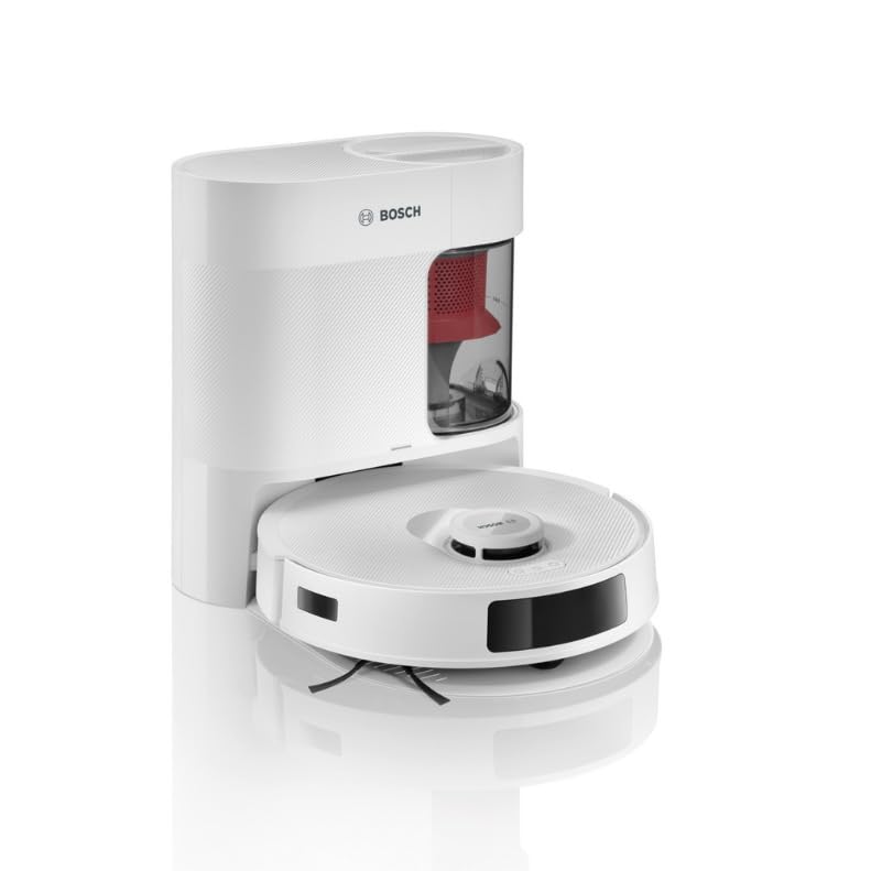 Bosch - Robot Aspirador Spotless +, BCRD1W, aspira y friega, Potencia 11.000 Pa², Almohadilla...