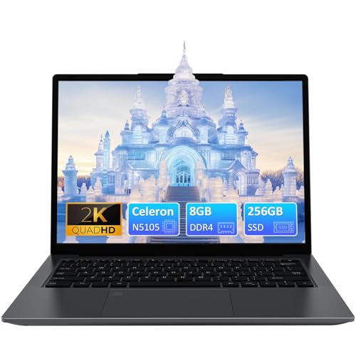 Pryloxen 14.1'' Student Laptop Compute, 8GB RAM, 256GB SSD, Fingerprint Reader, Backlit Keyboard, USB-C Compatible for Win11 Pro Business Laptops 2 Years Warranty