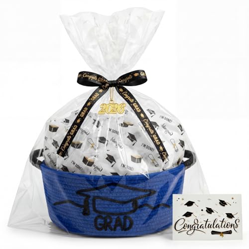 Colingmill 2026 Graduations Gift Basket Empty to Fill, Woven Rope