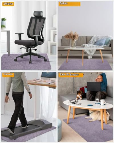 Miniatura 6 de 90 X 140 Cm Protector Suelo Silla Ruedas, Gris Claro Protector Suelo Silla, Antideslizante Protector Suelo, Alfombra Silla Ruedas, Alfombra Silla Gaming, Tapete De Protección De Madera Baldosas