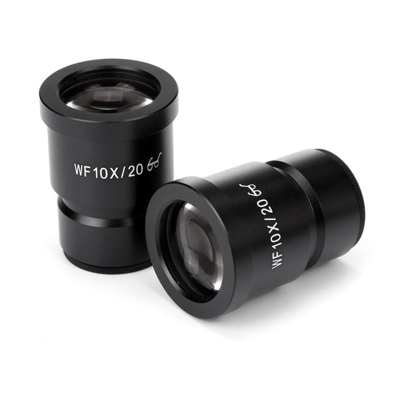 2PCS WF10X WF15X WF20X Oculari for microscopio for microscopio Stereo Ampio Campo High Eyepoint Oculare Lente Oculare Accessori (Color : WF10X20mm)