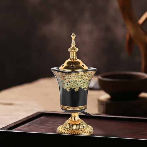 Brûleur d'encens électrique céramique noire COHEALI diffuseur 220V relaxation étude