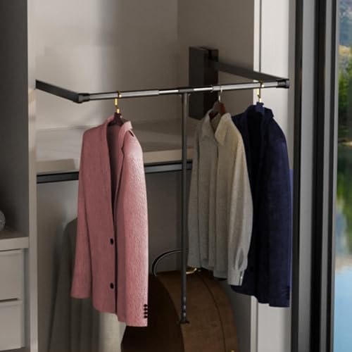 Tringle de penderie rétractable 51-115 cm pour armoire et placard