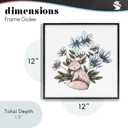 Tableau renard avec fleurs Cecilia Battaini encadré - 5