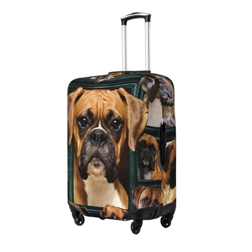 Suitcase Covers For Luggage Boxer Dog Elastic Stretch Luggage Cover Protector (For 18-32 Inch Suitcase)2