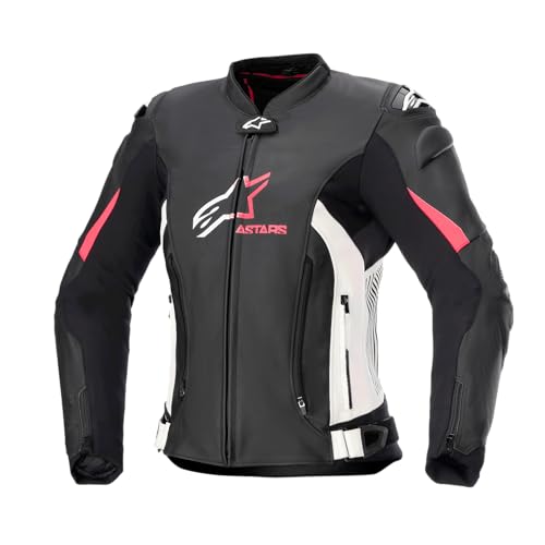 Alpinestars Stella GP Plus R V4 Femmes Moto Cuir/Textile, schwarz/weiß/pink, 38