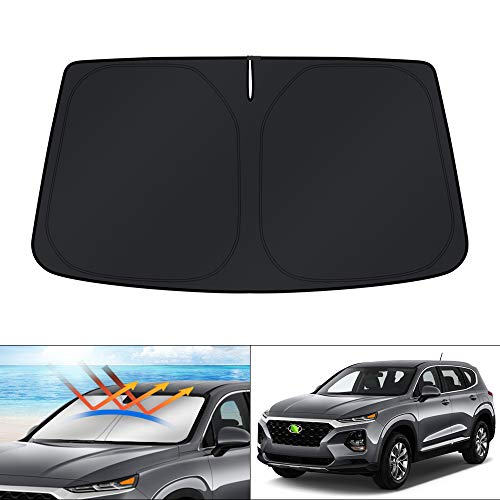 KUST Windshield Sun Shade Hyundai Santa Fe 2013-2018 Accessories Custom Fit for Window Sun Visor...