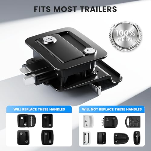 Image of RV Door Locks, Camper Door Lock for RV Trailer with 4 Keys