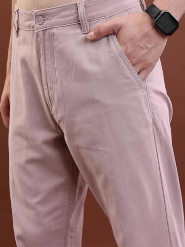 Image of Highlander Men's Ankle-Length Straight Fit Trousers | Modern Style & Comfort | Perfect for Casual & Formal Wear | Trouser for Men | Men Trousers | Trousers for Man | Pants for Man