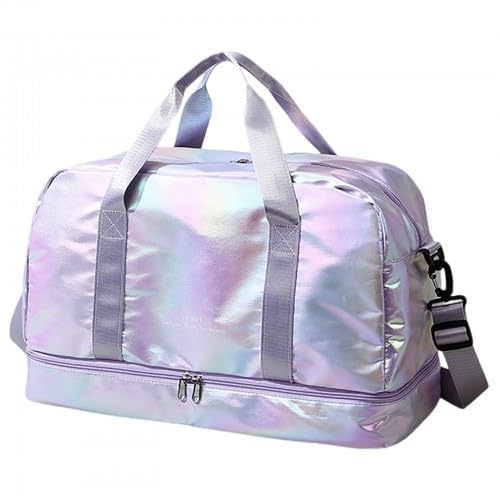 Borsone Palestra Donna con Scomparto Scarpe e Tasca Umida, Grande Borsa da Viaggio Impermeabile 40L, Borsone Sportivo per Piscina Yoga e Borsa Ospedale Parto, Bagaglio a Mano Leggero con Tracolla