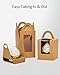 YoTruth Clear Bakery Rustic Brown Kraft Paper Single Cupcake Boxes Individual Containers With Window Insert And Handle 50 Count