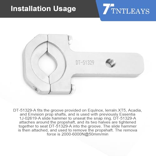 Image of DT-51329-A Driveshaft Removal Adapter Tool - Compatible with Chevrolet Equinox, Traverse, XT5, Acadia, and Buick Envision - Used in Conjunction with J-2619-01 Inertia Hammer