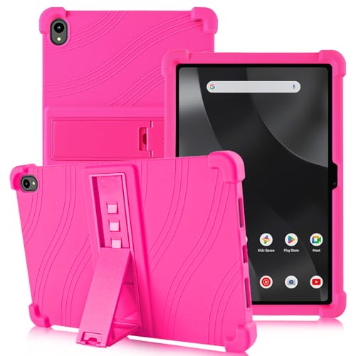 ATOOZ for Onn. 12.1 inch Tablet Pro Case 2024 (Model:100146663) Silicone Case for Onn 12.1 Tablet Pro with Stand (Rose red)