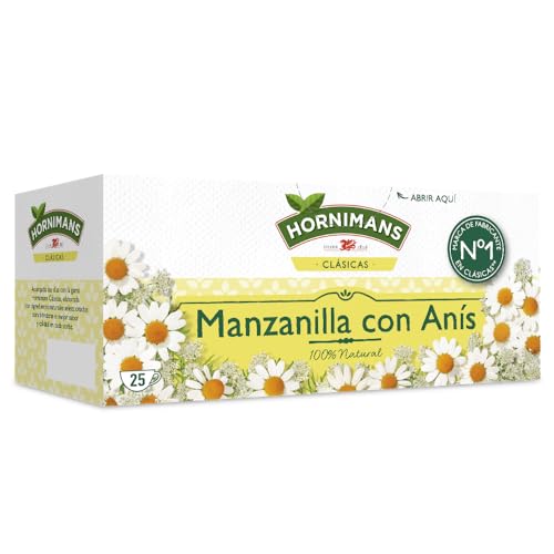 Hornimans Manzanilla con Anís Infusión con Ingredientes 100% Naturales | 25 bolsitas | Sin Teína