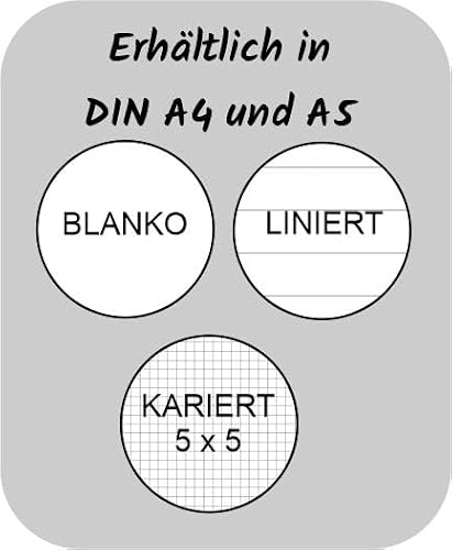 E & Z Verlag GmbH A 4 Notizblock Manga Quinn, weiß, liniert: Spiralbindung, Notizblock, Tagebuch, Notizen für die Schule, Uni oder unterwegs, verschiedene Lineaturen und Muster – vue 4