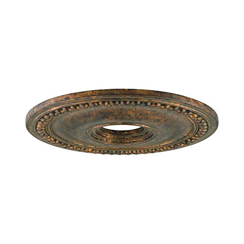 Image of Livex Lighting 82074-73 Wingate Ceiling Medallion, Hand Painted Antique Silver Leaf,1.5H x 20Dia