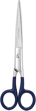 Sharp Precision Embroidery Scissors - 7" Professional Stainless Steel Pointed Tip Detail Thread Shears for Home Office Dressmakers Stitchwork Needlework DIY Crafting Fabric Sewing General Use