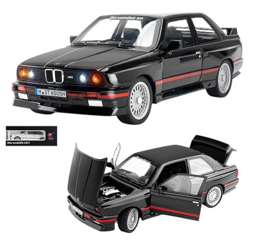 Image of LONGMIRE Metal Pull Back Diecast Car Pull Back Model with Sound Light Boys Gifts Toys for Kids Pack of 1, Multicolor (1:24 BMW M3 E30)