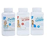 LOT de 3 - Bicarbonate 1 Kg - Acide citrique 900gr - Cristaux de soude 700gr