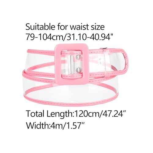 Allegra K Womens Clear Waist Belts, Plus Size Skinny Belt Waistband for Jeans Dresses Coats3
