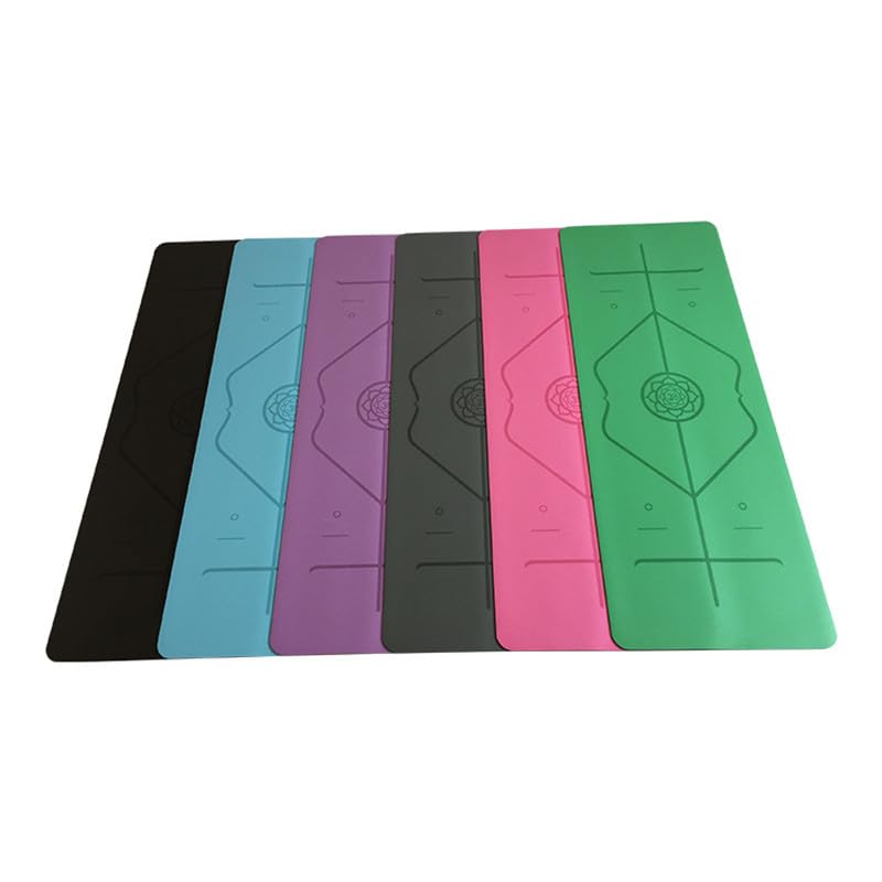 Tapis de yoga en caoutchouc naturel noir brillant 2.5 mm pour pratique quotidienne