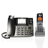 Motorola Voice ml1250 4 line Corded/Cordless Phone System, 1 handset, Black/Silver