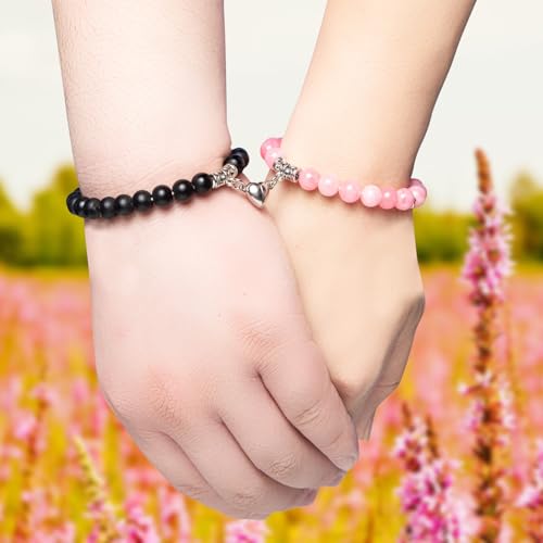 Dual-Sized Matching Heart Magnetic Bracelets for Couples, Best Friends & Family - Perfect Gifts for Parents and Daughter4