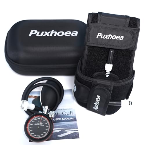 Puxhoea BFR Blood Flow Restriction Bands for Arms Legs Occlusion Training Build Muscle Without Weightlifting Accurate Pump to Precisely Apply Pressure for Men and Women Fitness Workouts (2 Leg Bands)