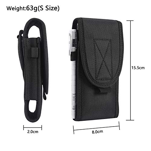 Cell Phone Pouch Nylon Holster Case With Belt Clip Cover For Galaxy S20/Note10/Huawei P40/Iphone Se 2020/Iphone11/11 Pro/Xs Huawei P40, Motorola, Other Smartphone As 4.0 4.7 5.0 5.3 Inch (Black) #TOP1